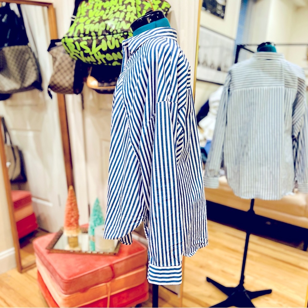 Express Boyfriend Oversized Button Down - image 4